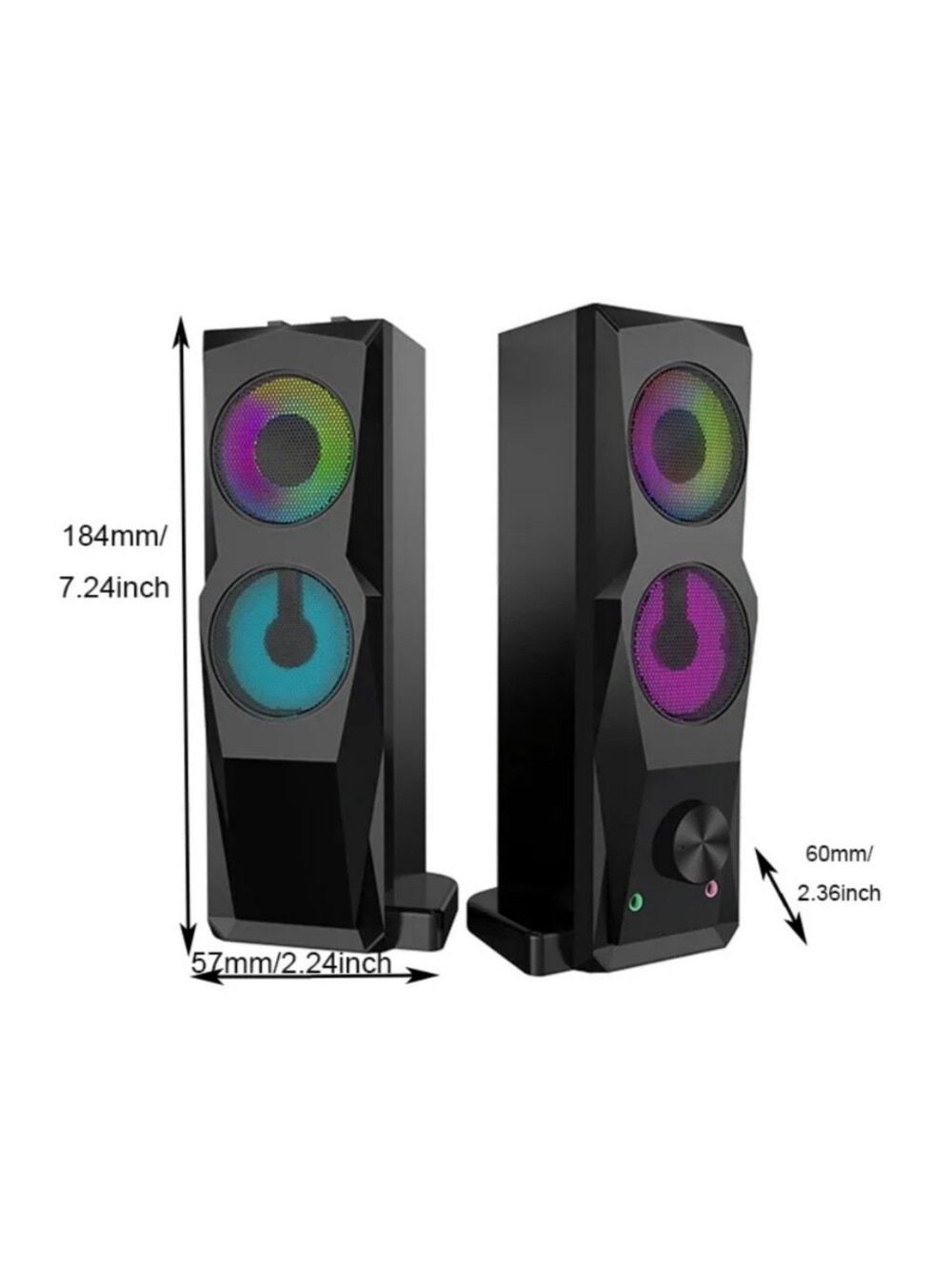 Coomaer 2-in-1 Portable Desktop/Gaming Computer Speakers